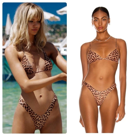Monica Hansen Leopard Print Bikini - Picture 1 of 15